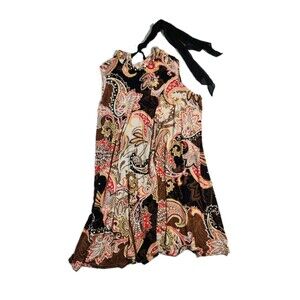 Signature by Robbie Bee Womens 3XL Summer Dress Tie Back Flowy Lightweight Slip